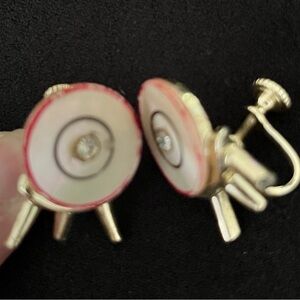 Vintage 1950s Target Shooting Clip-On Earrings